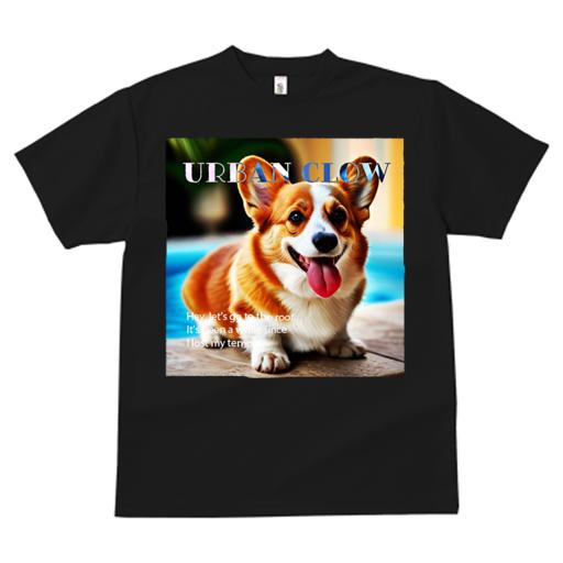 Tシャツ レディース 犬ファン 半袖 春夏 犬柄 プリント カジュアル かわいい 人間用 フィットネス ダンス プール コーギー 庭 笑顔 かわいい