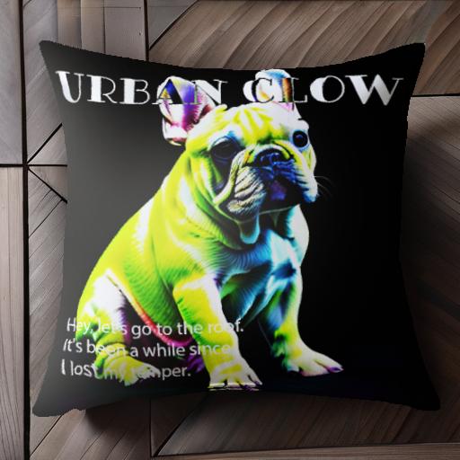 ストリートファッション フレンチブルドッグ カジュアル トレンド デザイン クッションカバー 45×45cm ..