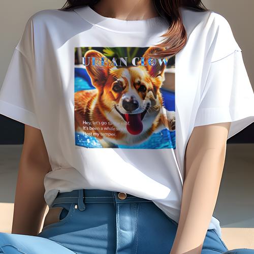 Tシャツ レディース 犬ファン 半袖 春夏 犬柄 プリント カジュアル かわいい 人間用 フィットネス ダン..