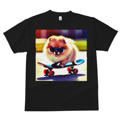 Tシャツ レディース 犬ファン 半袖 春夏 犬柄 プリント カジュアル かわいい 人間用 フィットネス ダンス スケートボード ポメラニアン サングラス