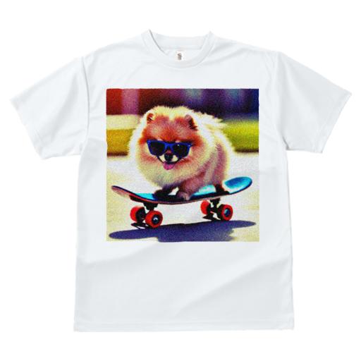 Tシャツ レディース 犬ファン 半袖 春夏 犬柄 プリント カジュアル かわいい 人間用 フィットネス ダンス スケートボード ポメラニアン サングラス