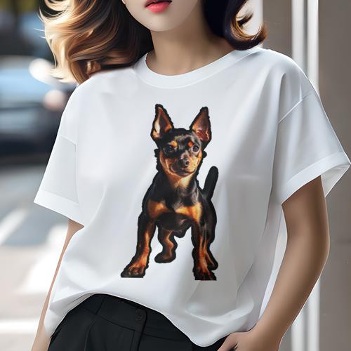 Tシャツ レディース 犬ファン 半袖 春夏 犬柄 プリント カジュアル かわいい 人間用 フィットネス ダンス ミニチュアピンシャー Tシャツ レディース 犬ファン 半袖 春夏 犬柄 プリント カジュアル かわいい 人間用 フィットネス ダンス ミニチュアピンシャー