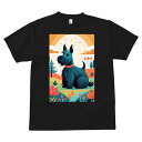 Tシャツ メンズ キッズ 犬ファン 半袖 春夏 犬柄 プリント カジュアル かわいい 人間用 フィットネス ダンス 太陽 スコティッシュテリア 雲 木 花