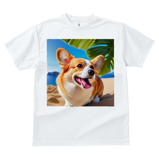 Tシャツ レディース 犬ファン 半袖 春夏 犬柄 プリント カジュアル かわいい 人間用 フィットネス ダンス ビーチ コーギー 夏 休暇 海