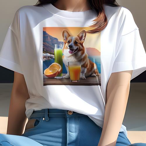 Tシャツ レディース 犬ファン 半袖 春夏 犬柄 プリント カジュアル かわいい 人間用 フィットネス ダン..