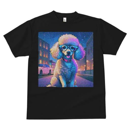 Tシャツ レディース 犬ファン 半袖 春夏 犬柄 プリント カジュアル かわいい 人間用 フィットネス ダンス メガネ プードル 夜景 車