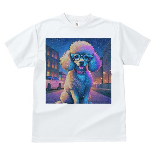 Tシャツ レディース 犬ファン 半袖 春夏 犬柄 プリント カジュアル かわいい 人間用 フィットネス ダンス メガネ プードル 夜景 車