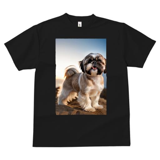 Tシャツ レディース 犬ファン 半袖 春夏 犬柄 プリント カジュアル かわいい 人間用 個性派 ここだけのデザイン 面白 シーズー