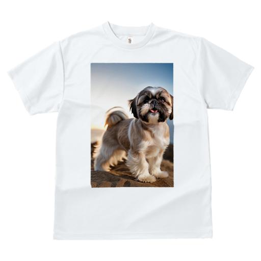 Tシャツ レディース 犬ファン 半袖 春夏 犬柄 プリント カジュアル かわいい 人間用 個性派 ここだけのデザイン 面白 シーズー