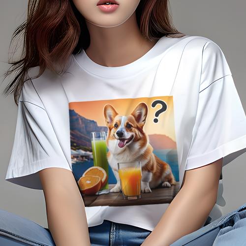Tシャツ レディース 犬ファン 半袖 春夏 犬柄 プリント カジュアル かわいい 人間用 フィットネス ダン..