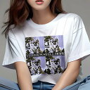 Tシャツ レディース 犬ファン 半袖 春夏 犬柄 プリント カジュアル かわいい 人間用 フィットネス ダンス 背景 ポメラニアン(4)