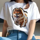 Tシャツ レディース 犬ファン 半袖 春夏 犬柄 プリント カジュアル かわいい 人間用 フィットネス ダンス ポメラニアン(4)