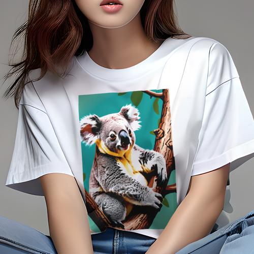 Tシャツ レディース 犬ファン 半袖 春夏 犬柄 プリント カジュアル かわいい 人間用 個性派 ここだけのデザイン 面白 木 葉