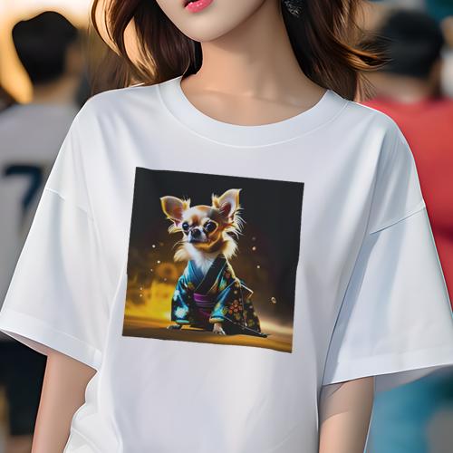 Tシャツ レディース 犬ファン 半袖 春夏 犬柄 プリント カジュアル かわいい 人間用 個性派 ここだけのデザイン 面白 着物 チワワ 和風 日本 Tシャツ レディース 犬ファン 半袖 春夏 犬柄 プリント カジュアル かわいい 人間用 個性派 ここだけのデザイン 面白 着物 チワワ 和風 日本