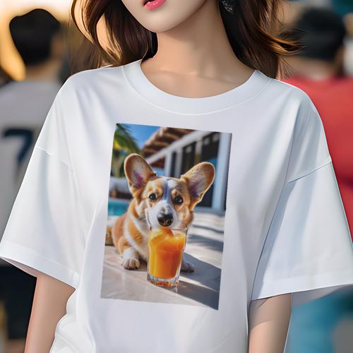 Tシャツ レディース 犬ファン 半袖 春夏 犬柄 プリント カジュアル かわいい 人間用 個性派 ここだけの..