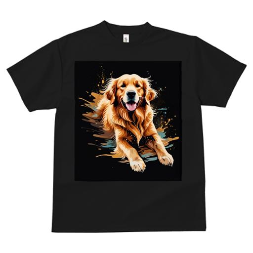 Tシャツ レディース 犬ファン 半袖 春夏 犬柄 プリント カジュアル かわいい 人間用 個性派 ここだけのデザイン 面白 ゴールデンレトリバー