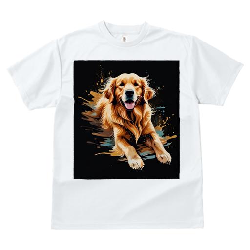 Tシャツ レディース 犬ファン 半袖 春夏 犬柄 プリント カジュアル かわいい 人間用 個性派 ここだけのデザイン 面白 ゴールデンレトリバー