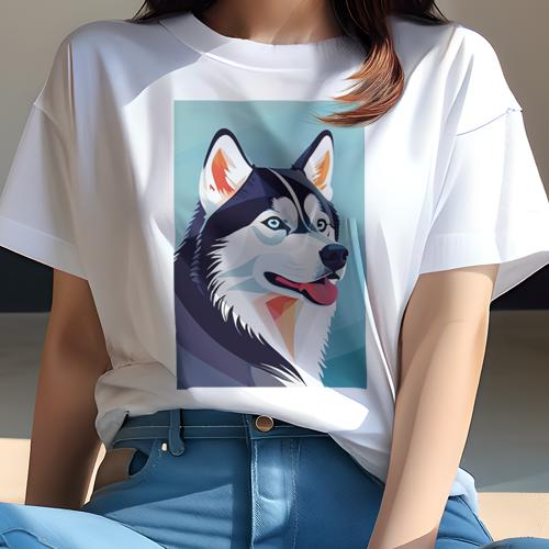 Tシャツ レディース 犬ファン 半袖 春夏 犬柄 プリント カジュアル かわいい 人間用 個性派 ここだけのデザイン 面白 ハスキー Tシャツ レディース 犬ファン 半袖 春夏 犬柄 プリント カジュアル かわいい 人間用 個性派 ここだけのデザイン 面白 ハスキー