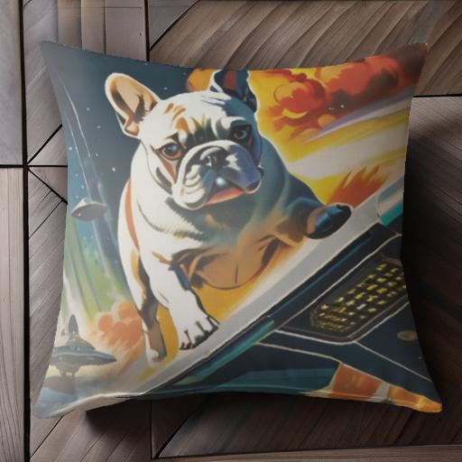 宇宙 フレンチブルドッグ 宇宙船 爆発 クッションカバー 45×45cm アニマル柄 おしゃれ 可愛い クッション本体付き 正方形 犬ファン 宇宙 フレンチブルドッグ 宇宙船 爆発 クッションカバー 45×45cm アニマル柄 おしゃれ 可愛い クッション本体付き 正方形 犬ファン