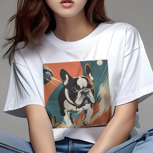 Tシャツ レディース 犬ファン 半袖 春夏 犬柄 プリント カジュアル かわいい 人間用 個性派 ここだけのデザイン 面白 宇宙船 ボストンテリア 月 炎 街並み Tシャツ レディース 犬ファン 半袖 春夏 犬柄 プリント カジュアル かわいい 人間用 個性派 ここだけのデザイン 面白 宇宙船 ボストンテリア 月 炎 街並み