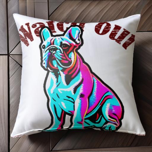 なし フレンチブルドッグ クッションカバー 45×45cm アニマル柄 おしゃれ 可愛い クッション本体付き ..