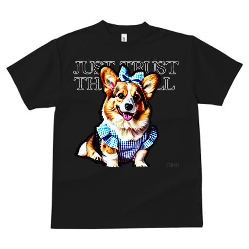 Tシャツ レディース 犬ファン 半袖 春夏 犬柄 プリント カジュアル かわいい 人間用 個性派 ここだけのデザイン 面白 ギンガムチェック コーギー リボン