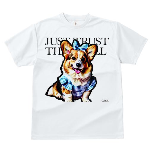 Tシャツ レディース 犬ファン 半袖 春夏 犬柄 プリント カジュアル かわいい 人間用 個性派 ここだけのデザイン 面白 ギンガムチェック コーギー リボン