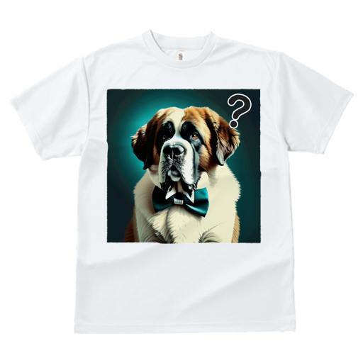 Tシャツ レディース 犬ファン 半袖 春夏 犬柄 プリント カジュアル かわいい 人間用 個性派 ここだけのデザイン 面白 蝶ネクタイ セントバーナード