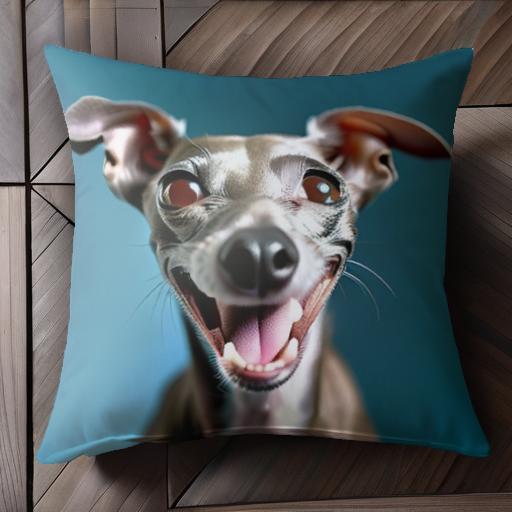 イタリアングレーハウンド クッションカバー 45×45cm アニマル柄 おしゃれ 可愛い クッション本体付き ..