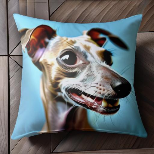 イヌ イタリアングレーハウンド ペット 動物 かわいい クッションカバー 45×45cm アニマル柄 おしゃれ 可愛い クッション本体付き 正方形 犬ファン