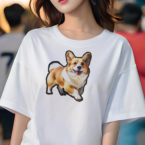 Tシャツ レディース 犬ファン 半袖 春夏 犬柄 プリント カジュアル かわいい 人間用 個性派 ここだけのデザイン 面白 コーギー Tシャツ レディース 犬ファン 半袖 春夏 犬柄 プリント カジュアル かわいい 人間用 個性派 ここだけのデザイン 面白 コーギー