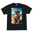 ゴールデンレトリバー Tシャツ メンズ キッズ 犬ファン 半袖 春夏 犬柄 プリント カジュアル かわいい 人間用 個性派 ここだけのデザイン 面白 ビーチ ゴールデンレトリバー 海 夏 休暇