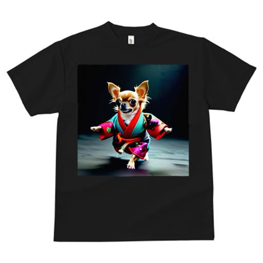 チワワ Tシャツ レディース 犬ファン 半袖 春夏 犬柄 プリント カジュアル かわいい 人間用 個性派 ここだけのデザイン 面白 着物 チワワ