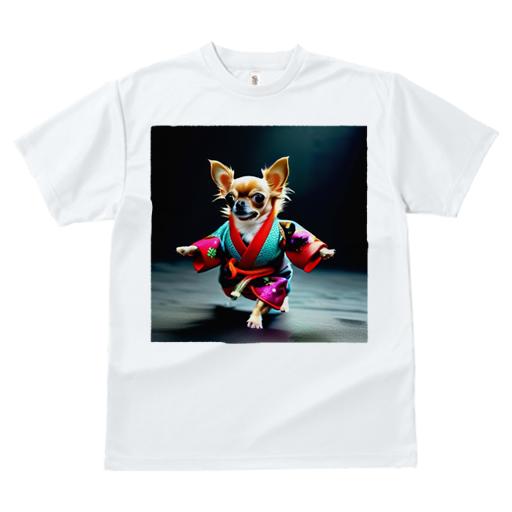 チワワ Tシャツ レディース 犬ファン 半袖 春夏 犬柄 プリント カジュアル かわいい 人間用 個性派 ここだけのデザイン 面白 着物 チワワ