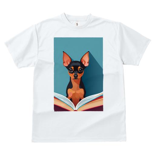 ミニチュアピンシャー Tシャツ レディース 犬ファン 半袖 春夏 犬柄 プリント カジュアル かわいい 人間用 個性派 ここだけのデザイン 面白 本 ミニチュアピンシャー