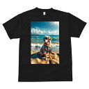 ゴールデンレトリバー Tシャツ メンズ キッズ 犬ファン 半袖 春夏 犬柄 プリント カジュアル かわいい 人間用 個性派 ここだけのデザイン 面白 ビーチ ゴールデンレトリバー 海 夏 休暇