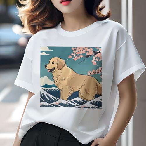 ゴールデンレトリバー Tシャツ レディース 犬ファン 半袖 春夏 犬柄 プリント カジュアル かわいい 人間用 個性派 ここだけのデザイン 面白 桜 ゴールデンレトリバー 波 空 ゴールデンレトリバー Tシャツ レディース 犬ファン 半袖 春夏 犬柄 プリント カジュアル かわいい 人間用 個性派 ここだけのデザイン 面白 桜 ゴールデンレトリバー 波 空