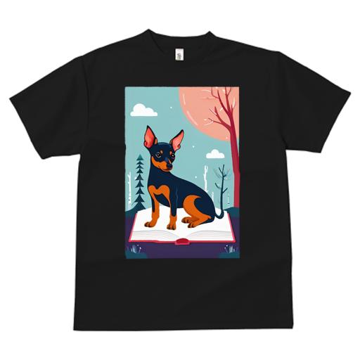 ミニチュアピンシャー Tシャツ メンズ キッズ 犬ファン 半袖 春夏 犬柄 プリント カジュアル かわいい 人間用 個性派 ここだけのデザイン 面白 雲 ミニチュアピンシャー 木 本