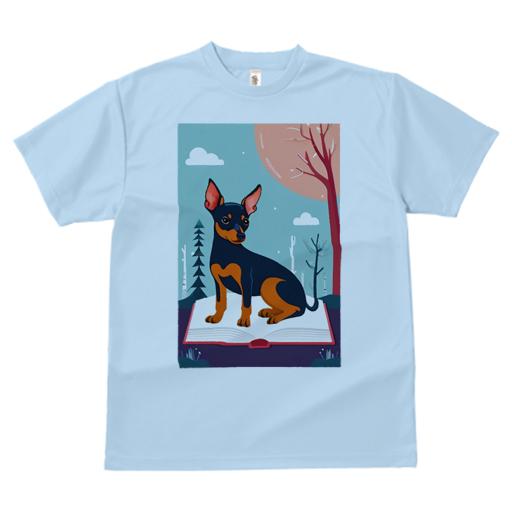 ミニチュアピンシャー Tシャツ メンズ キッズ 犬ファン 半袖 春夏 犬柄 プリント カジュアル かわいい 人間用 個性派 ここだけのデザイン 面白 雲 ミニチュアピンシャー 木 本