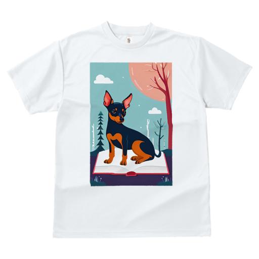 ミニチュアピンシャー Tシャツ メンズ キッズ 犬ファン 半袖 春夏 犬柄 プリント カジュアル かわいい 人間用 個性派 ここだけのデザイン 面白 雲 ミニチュアピンシャー 木 本