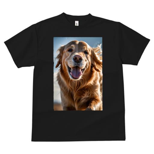 ゴールデンレトリバー Tシャツ レディース 犬ファン 半袖 春夏 犬柄 プリント カジュアル かわいい 人間用 個性派 ここだけのデザイン 面白 ゴールデンレトリバー