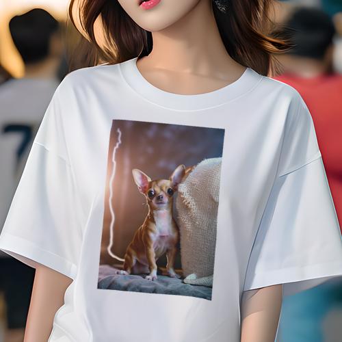 チワワ Tシャツ レディース 犬ファン 半袖 春夏 犬柄 プリント カジュアル かわいい 人間用 個性派 ここだけのデザイン 面白 チワワ チワワ Tシャツ レディース 犬ファン 半袖 春夏 犬柄 プリント カジュアル かわいい 人間用 個性派 ここだけのデザイン 面白 チワワ