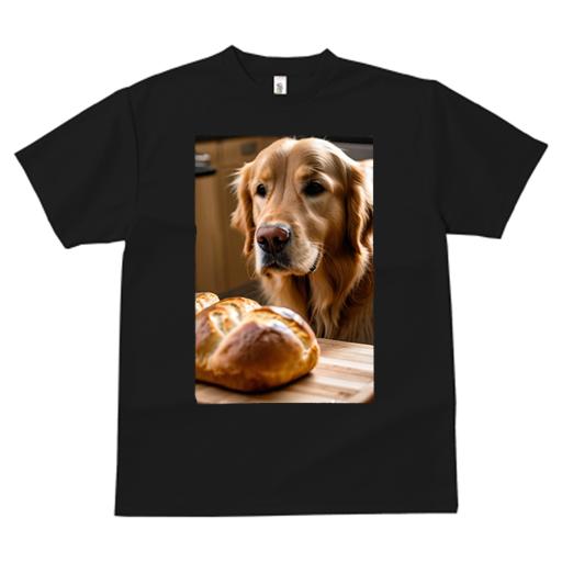 ゴールデンレトリバー Tシャツ メンズ キッズ 犬ファン 半袖 春夏 犬柄 プリント カジュアル かわいい 人間用 個性派 ここだけのデザイン 面白 パン ゴールデンレトリバー