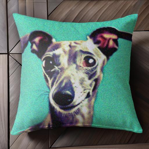 イタリアングレーハウンド クッションカバー 45×45cm アニマル柄 おしゃれ 可愛い クッション本体付き 正方形 犬ファン