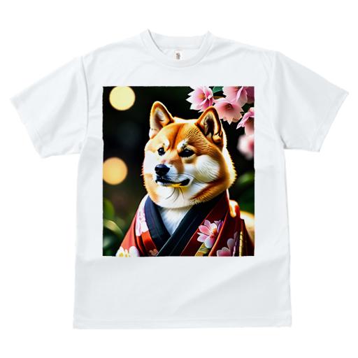 柴犬 Tシャツ レディース 犬ファン 半袖 春夏 犬柄 プリント カジュアル かわいい 人間用 個性派 ここだけのデザイン 面白 桜 柴犬 着物 日本