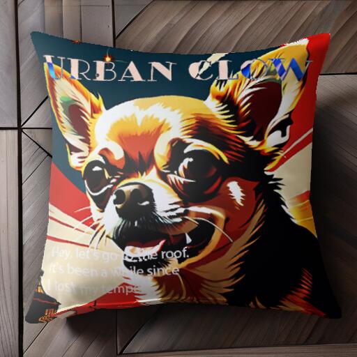 グラフィック チワワ ポップアート クッションカバー 45×45cm アニマル柄 おしゃれ 可愛い クッション..