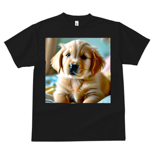 ゴールデンレトリバー Tシャツ レディース 犬ファン 半袖 春夏 犬柄 プリント カジュアル かわいい 人間用 個性派 ここだけのデザイン 面白 ゴールデンレトリバー