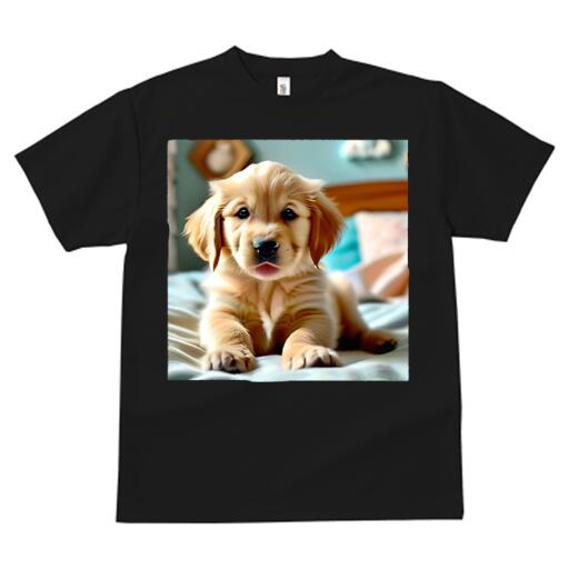 ゴールデンレトリバー Tシャツ レディース 犬ファン 半袖 春夏 犬柄 プリント カジュアル かわいい 人間用 個性派 ここだけのデザイン 面白 ゴールデンレトリバー