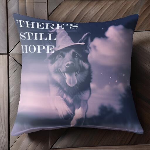 魔法 ジャーマンシェパード 星 雲 夜 クッションカバー 45×45cm アニマル柄 おしゃれ 可愛い クッション本体付き 正方形 犬ファン
