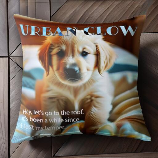 Tシャツ ゴールデンレトリバー ファッション カジュアル トレンド クッションカバー 45×45cm アニマル..